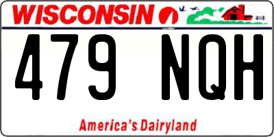 WI license plate 479NQH
