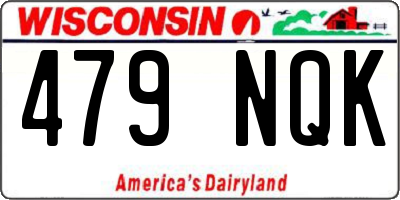 WI license plate 479NQK