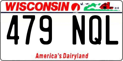 WI license plate 479NQL