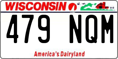 WI license plate 479NQM