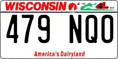 WI license plate 479NQO