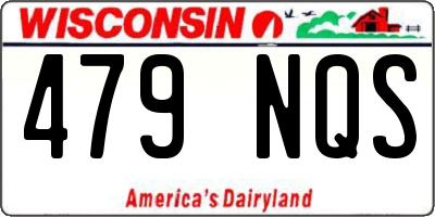 WI license plate 479NQS