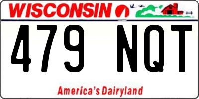 WI license plate 479NQT