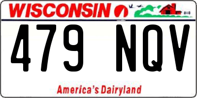 WI license plate 479NQV