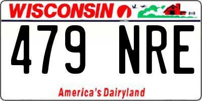 WI license plate 479NRE