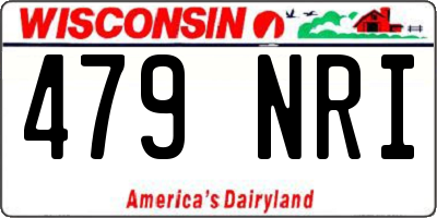 WI license plate 479NRI