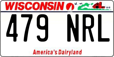 WI license plate 479NRL