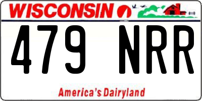 WI license plate 479NRR