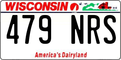 WI license plate 479NRS