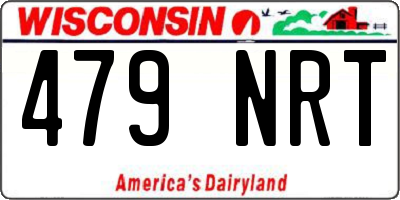 WI license plate 479NRT