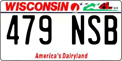 WI license plate 479NSB