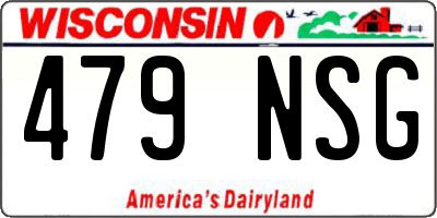 WI license plate 479NSG