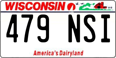 WI license plate 479NSI