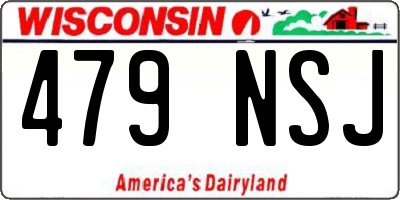WI license plate 479NSJ