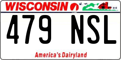 WI license plate 479NSL