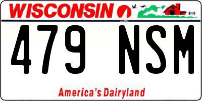 WI license plate 479NSM