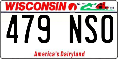 WI license plate 479NSO