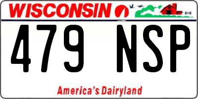 WI license plate 479NSP
