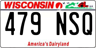 WI license plate 479NSQ