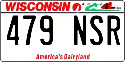 WI license plate 479NSR