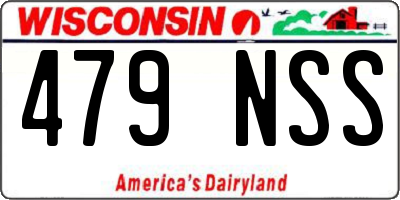 WI license plate 479NSS