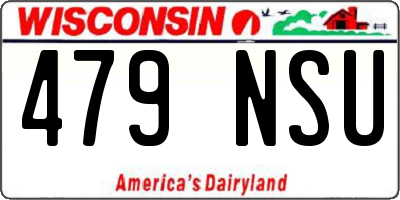 WI license plate 479NSU