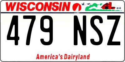 WI license plate 479NSZ
