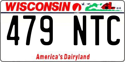 WI license plate 479NTC
