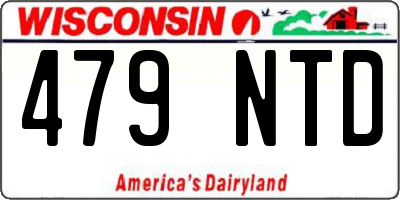 WI license plate 479NTD
