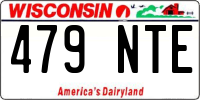 WI license plate 479NTE