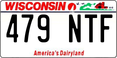 WI license plate 479NTF