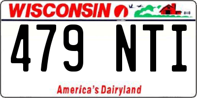 WI license plate 479NTI