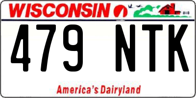 WI license plate 479NTK