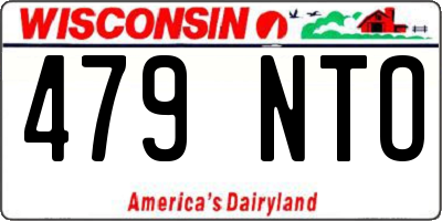 WI license plate 479NTO