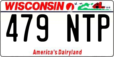 WI license plate 479NTP