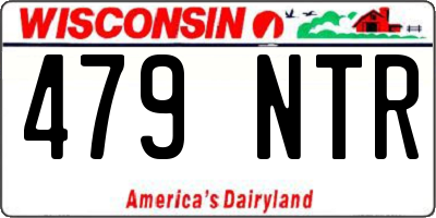 WI license plate 479NTR