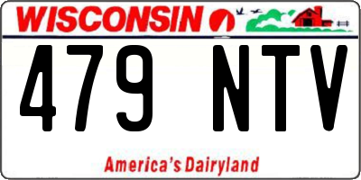 WI license plate 479NTV