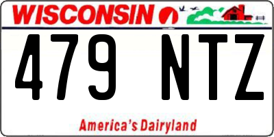 WI license plate 479NTZ