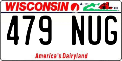 WI license plate 479NUG