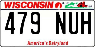 WI license plate 479NUH