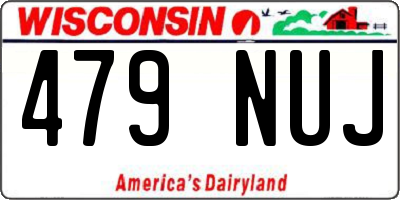 WI license plate 479NUJ