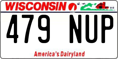 WI license plate 479NUP