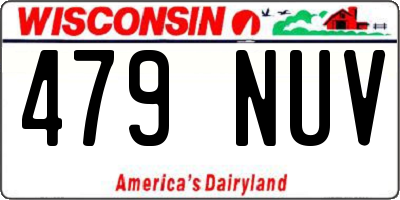 WI license plate 479NUV