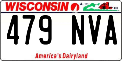 WI license plate 479NVA