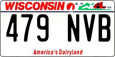 WI license plate 479NVB