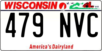 WI license plate 479NVC