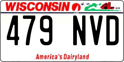 WI license plate 479NVD