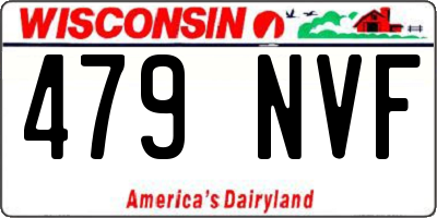 WI license plate 479NVF