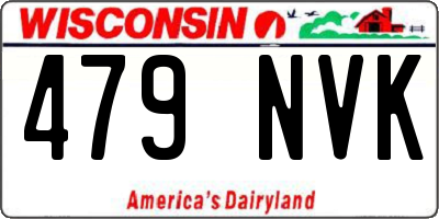 WI license plate 479NVK