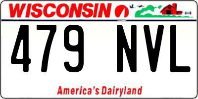 WI license plate 479NVL